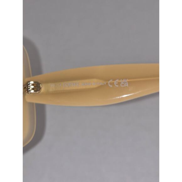 Loewe x Paula\'s Ibiza  Layered Rectangular Frame Sunglasses White and Beige main image 13